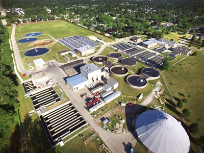 Kenosha Wastewater Treatment Plant aerial view