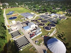 Kenosha Wastewater Treatment Plant aerial view