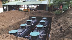 Bionest fixed media bioreactors installed plastic tanks at Costa Rica island resort copy