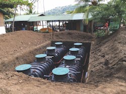 Bionest fixed media bioreactors installed plastic tanks at Costa Rica island resort copy