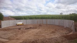 Almost 100 pre-cast panels made by Whites Concrete for new AD tank