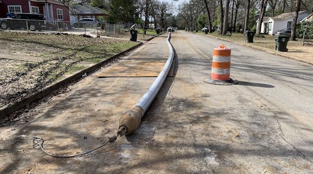 City of Tyler LAN pipe bursting hammer for sewer main repair