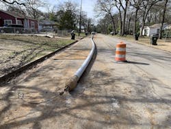 City of Tyler LAN pipe bursting hammer for sewer main repair