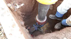 Gilbert, AZ - New Fire Hydrant open pit view