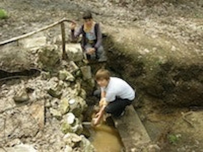 ECES - testing waters from springs -Schoolchildren Movement Save Monuments of Nature in Samara Oblast