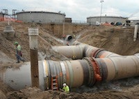 Hobas Pipe Blue River WWTP fittings