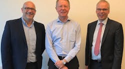 Julian Lowe, International Sales Director, Modern Water (left) And Peter Nicoll, Technical Director, Modern Water (right) With Dr Gunter Rencken, Technical Director From Wec Projects Of South Africa