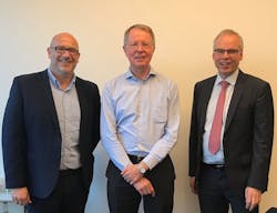 Julian Lowe, International Sales Director, Modern Water (left) And Peter Nicoll, Technical Director, Modern Water (right) With Dr Gunter Rencken, Technical Director From Wec Projects Of South Africa