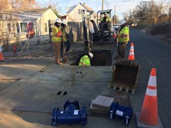 Excavating for pipe repair Charlottesville, VA