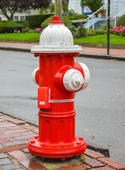 Aquarius acoustic correlating sensor installed on a US fire hydrant