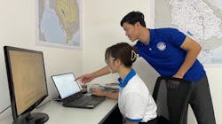 Mekong River Commission Secretariat workers correlate and analyze data collected from its monitoring systems along the Mekong River.