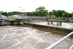 An example of an aeration basin from a Water &amp; Wastes Digest Plant Tour of the Mundelein Wastewater Treatment Plant in Illinois.