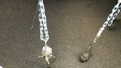 Before installation of the Landia mixer Viridian Systems found that the leachate treatment plant was adversely affected by a floating biomass up to 500mm thick. Before installation of the Landia mixer Viridian Systems found that the leachate treatment plant was adversely affected by a floating biomass up to 500mm thick.