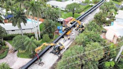 Aerial photo of the City of Fort Lauderdale project, which horizontally drilled 7 miles of 48-inch HDPE pipe for a force main. Aerial photo of the City of Fort Lauderdale project, which horizontally drilled 7 miles of 48-inch HDPE pipe for a force main.