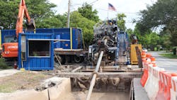 More than 6 miles of the project used horizontal directional drilling to limit the disruption to residents and local businesses in Fort Lauderdale, Florida. More than 6 miles of the project used horizontal directional drilling to limit the disruption to residents and local businesses in Fort Lauderdale, Florida.