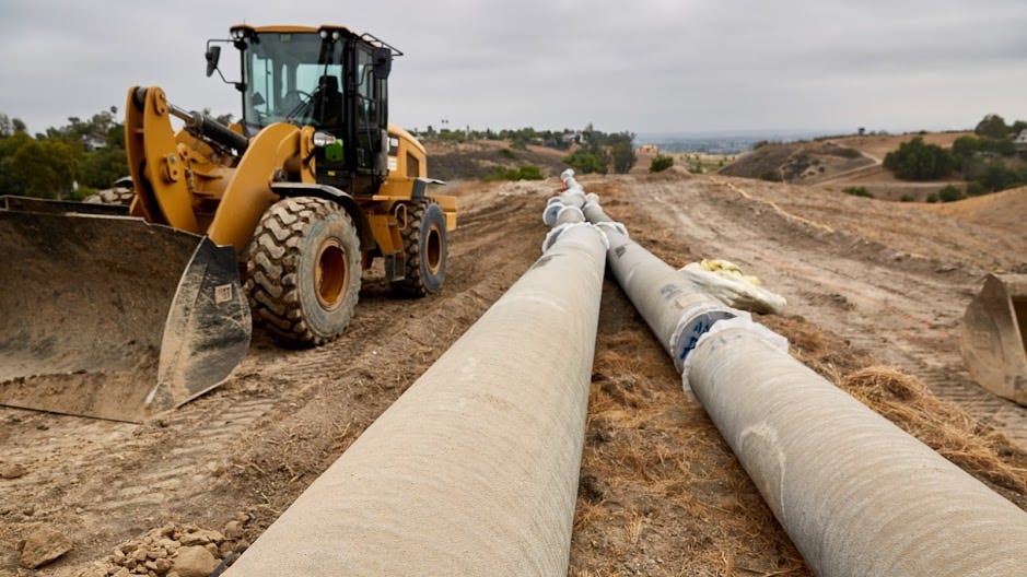 More than half the pipeline was constructed outside the public right-of-way, including sections crossing through private property and local horse trails.