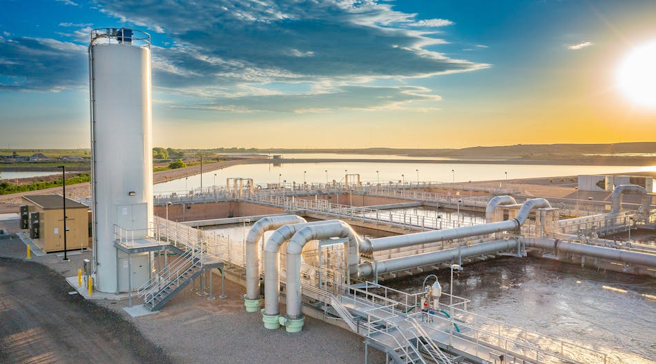 The National Beef Wastewater Treatment Plant reduces the beef producer&apos;s dependency on a local aquifer and establishes beneficial reuse of water for a circular system.
