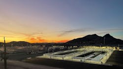 A photo of the sunrise at the Pyramid Peak Water Treatment Plant in Arizona. A photo of the sunrise at the Pyramid Peak Water Treatment Plant in Arizona.