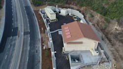 An unused parcel provided the perfect location for the pump station. Constructed at too low and elevation, energy costs would be too expensive, and at too high of an elevation, existing infrastructure would have required a retrofit. An unused parcel provided the perfect location for the pump station. Constructed at too low and elevation, energy costs would be too expensive, and at too high of an elevation, existing infrastructure would have required a retrofit.