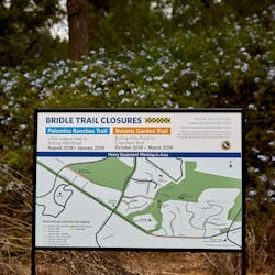 During construction, closures of trails were communicated to the public.