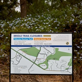 During construction, closures of trails were communicated to the public.
