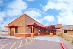 The front entrance to the Pyramid Peak Water Treatment Plant. The front entrance to the Pyramid Peak Water Treatment Plant.