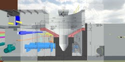 Cross section of a water projects with overlays to identify concerns among team members for adjustment of planned work. Cross section of a water projects with overlays to identify concerns among team members for adjustment of planned work.