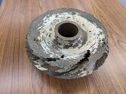 Figure 1: Silicon Bronze impeller after dezincification. Figure 1: Silicon Bronze impeller after dezincification.