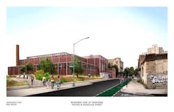 Rendering of headhouse for the first tank. Rendering of headhouse for the first tank.