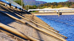 The 70-million-gallon equalization basin presented energy challenges due to aeration. The 70-million-gallon equalization basin presented energy challenges due to aeration.