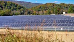 A 10-acre solar farm provides 12% of the energy necessary to run the plant.
