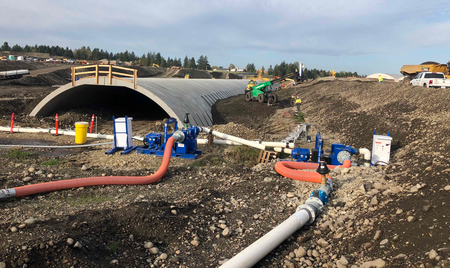 Emergency Dewatering Needed to Repair Failed Culverts Underneath Main
