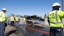 Sewer cleaning nozzles at extremely high pressures should only be used in a pipe, or the nozzle could whip around like a fire hose. Sewer cleaning nozzles at extremely high pressures should only be used in a pipe, or the nozzle could whip around like a fire hose.