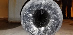 Struvite can more often be associated with clogs in pipes. Struvite can more often be associated with clogs in pipes.