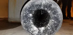 Struvite can more often be associated with clogs in pipes. Struvite can more often be associated with clogs in pipes.