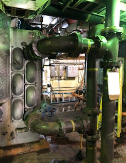 Pipes running into RSCD #1's heat exchangers. Pipes running into RSCD #1's heat exchangers.