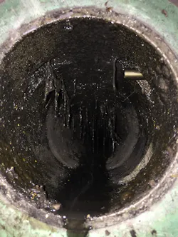 The outlet of one of RCSD #1's heat exchangers. The outlet of one of RCSD #1's heat exchangers.