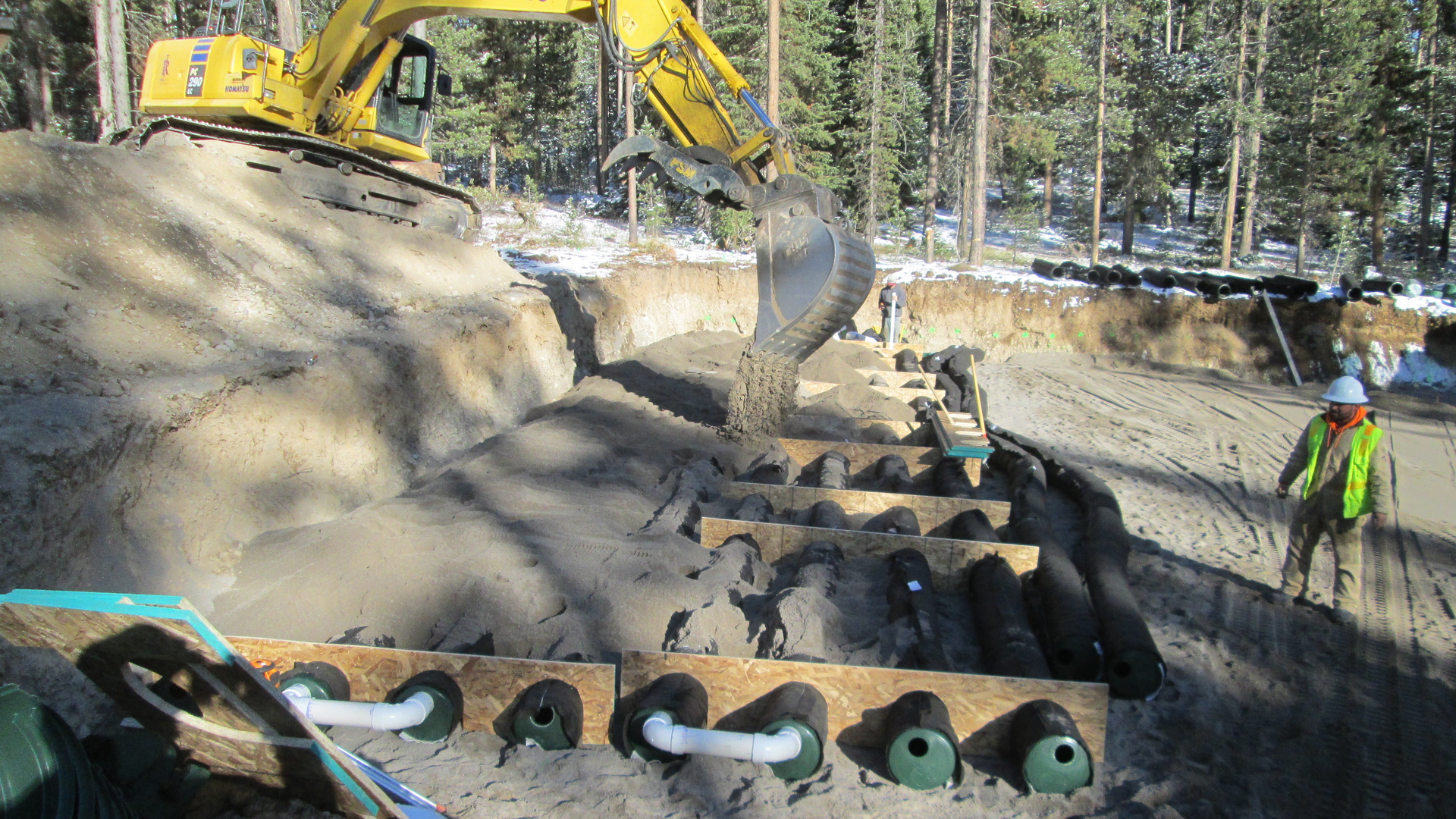 The site, when completed, will be an open space covered with native grasses. The treatment system will be unknown to the visitors.