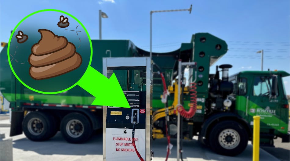 The City of Roseville uses treated wastewater from its wastewater plant to generate renewable natural gas fuel for its fleet of solid wastes trucks.