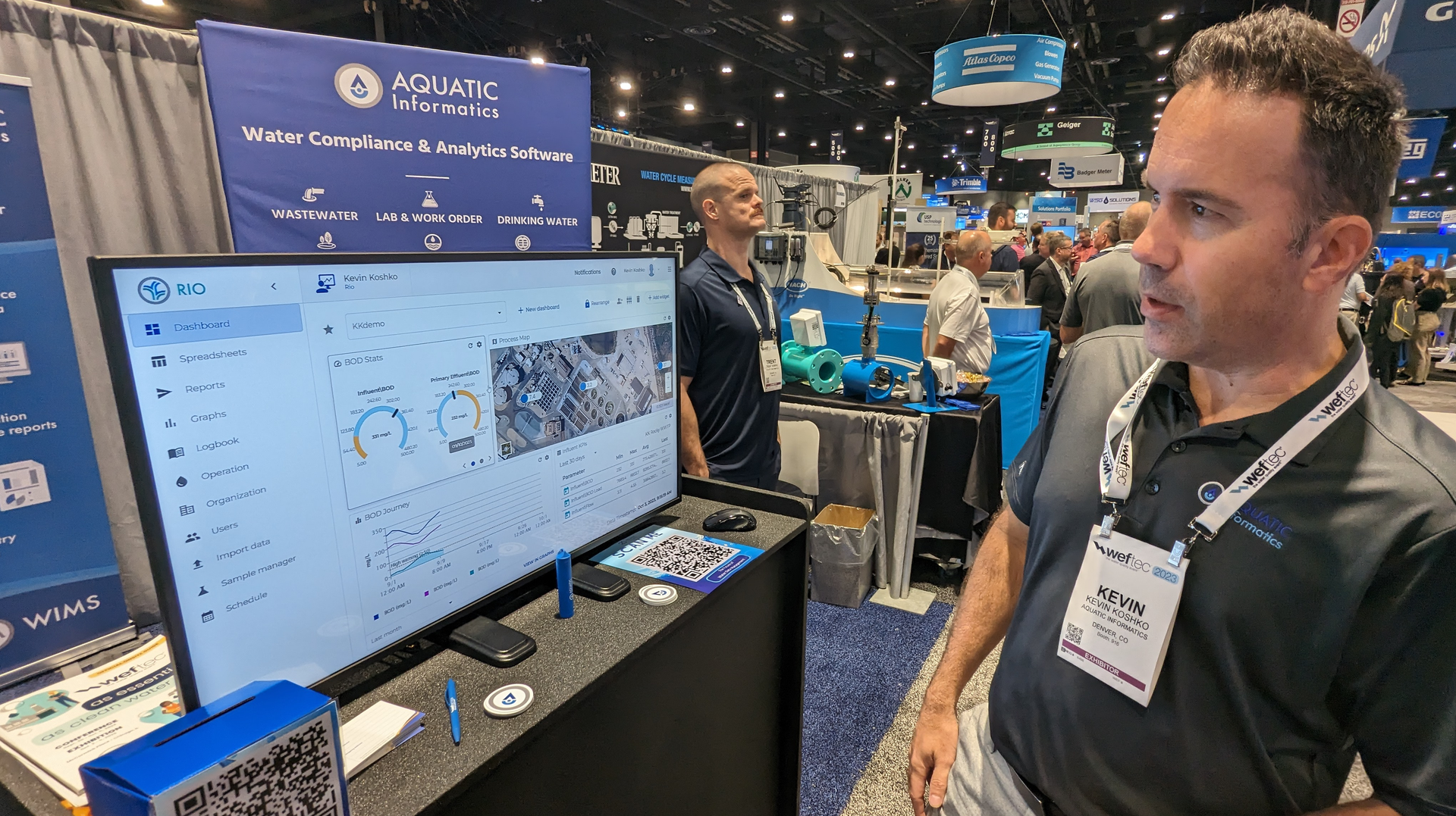 Kevin Koshko from Aquatic Informatics discusses the newest features of the company's platform Rio at WEFTEC 23 in Chicago.