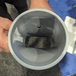 The throat design of the Waterflux doubles the velocity of the flow through the meter, which Krohne says cleans up the flow data similar to a flow conditioner. The throat design of the Waterflux doubles the velocity of the flow through the meter, which Krohne says cleans up the flow data similar to a flow conditioner.