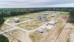 Upon reaching 75% of its capacity, the city of Conroe was required to upgrade its facility or design a new plant. Upon reaching 75% of its capacity, the city of Conroe was required to upgrade its facility or design a new plant.