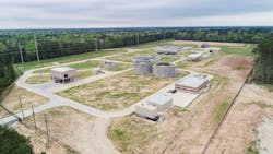 Upon reaching 75% of its capacity, the city of Conroe was required to upgrade its facility or design a new plant.