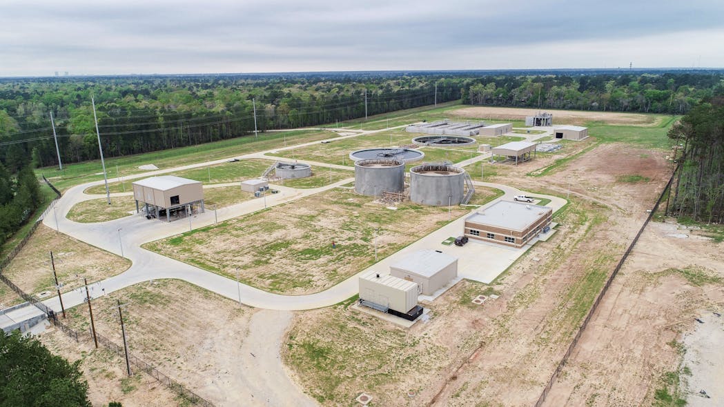 Upon reaching 75% of its capacity, the city of Conroe was required to upgrade its facility or design a new plant.