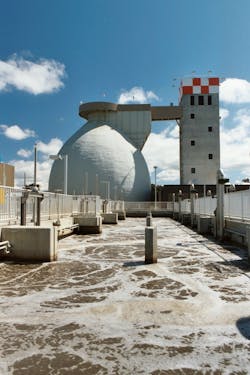 Two aeration basins with 4 MGD capacity treat the wastewater at the NapaSan Advanced WWTP using Sanitaire diffusers and blowers from APG Neuros. Two aeration basins with 4 MGD capacity treat the wastewater at the NapaSan Advanced WWTP using Sanitaire diffusers and blowers from APG Neuros.
