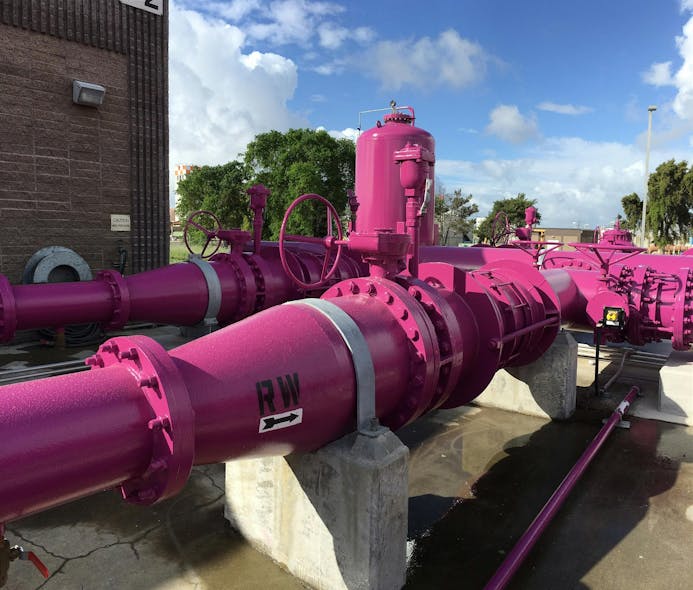NapaSan produces unrestricted use recycled water, referred to as Title 22 water, which is distributed from a pumping station through the now iconic purple pipe associated with recycled water.