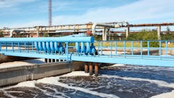 Aeration in wastewater plants refers to the action of introducing air into the liquid flowing through a plant as part of the wastewater treatment process.