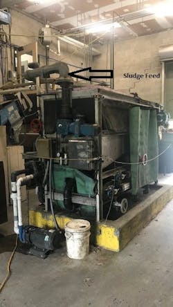 The belt filter press formerly used at the Woodsville Wastewater Treatment Facility had poor filtrate, resulting in continuous maintenance for the operations staff at the plant, and lacked the tools for flexibility in operation. The belt filter press formerly used at the Woodsville Wastewater Treatment Facility had poor filtrate, resulting in continuous maintenance for the operations staff at the plant, and lacked the tools for flexibility in operation.