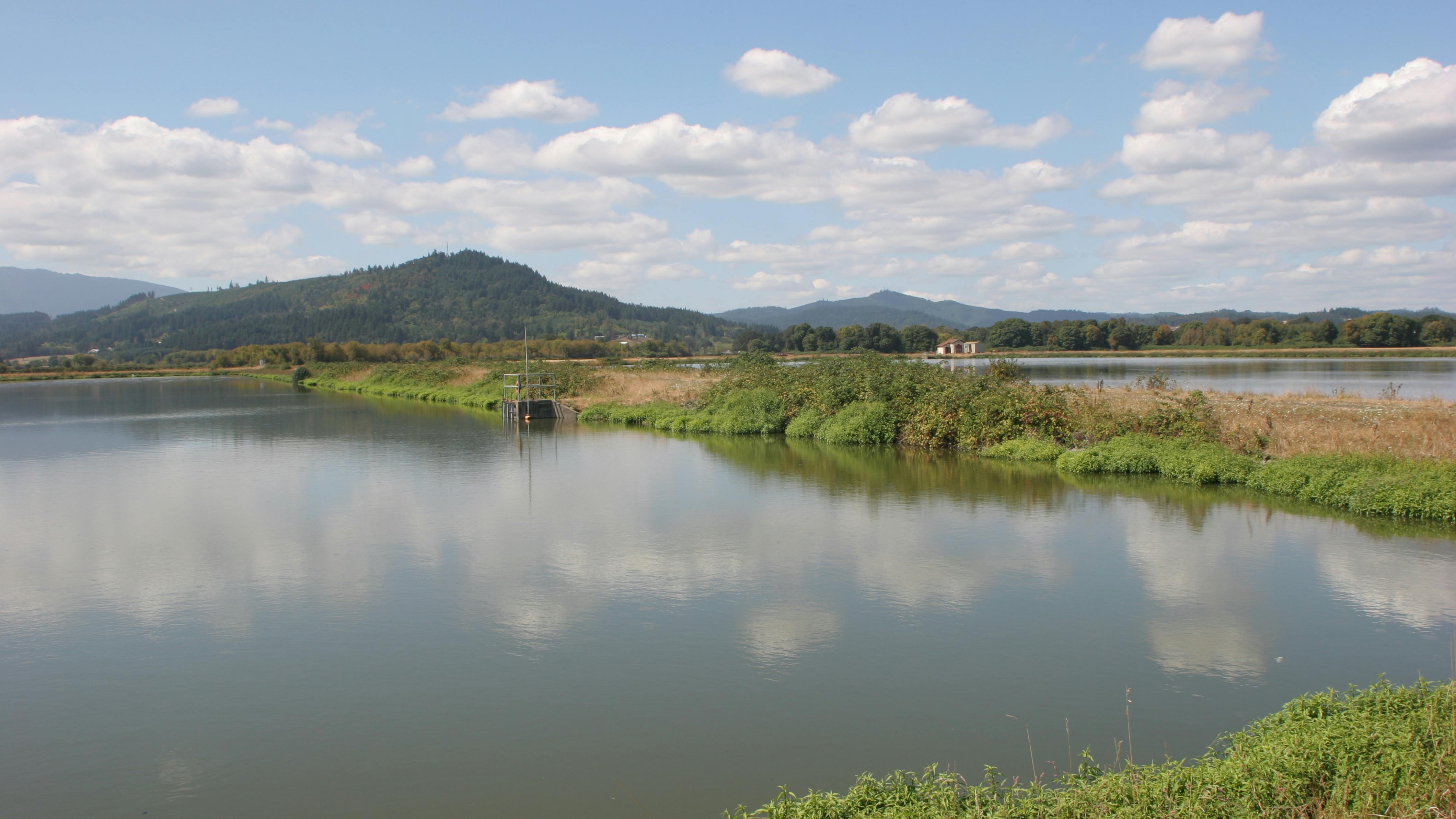 An example of a sewage treatment lagoon. A lagoon, such as this one pictured, will be upgraded with funding from USDA loans and grants in Mayville, Michigan.