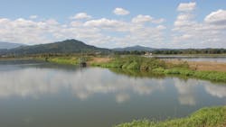 An example of a sewage treatment lagoon. A lagoon, such as this one pictured, will be upgraded with funding from USDA loans and grants in Mayville, Michigan. An example of a sewage treatment lagoon. A lagoon, such as this one pictured, will be upgraded with funding from USDA loans and grants in Mayville, Michigan.
